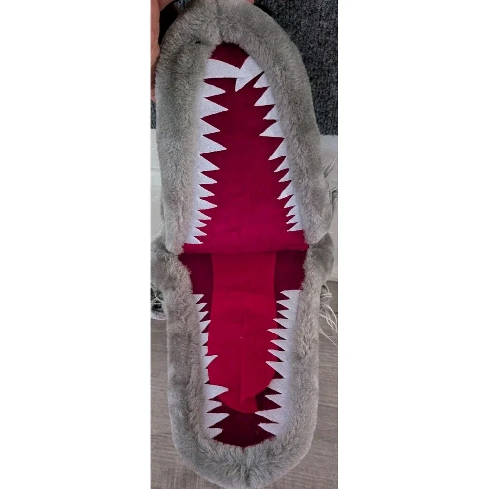 Big Bad Wolf Plush Costume Hat Elope Size Adjuster Gray